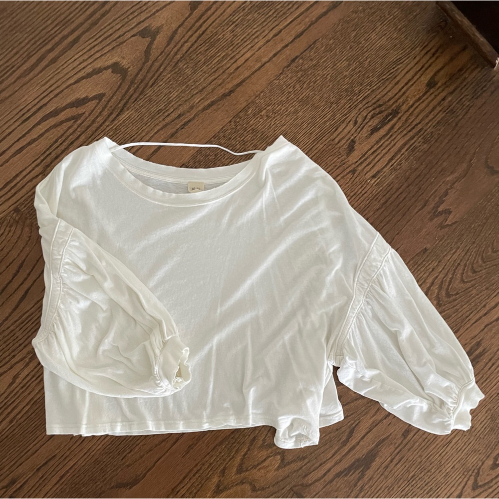 We the Free cropped cotton top XS cream